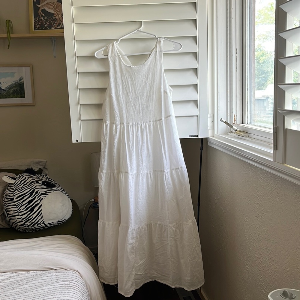 White Tiered Maxi Dress